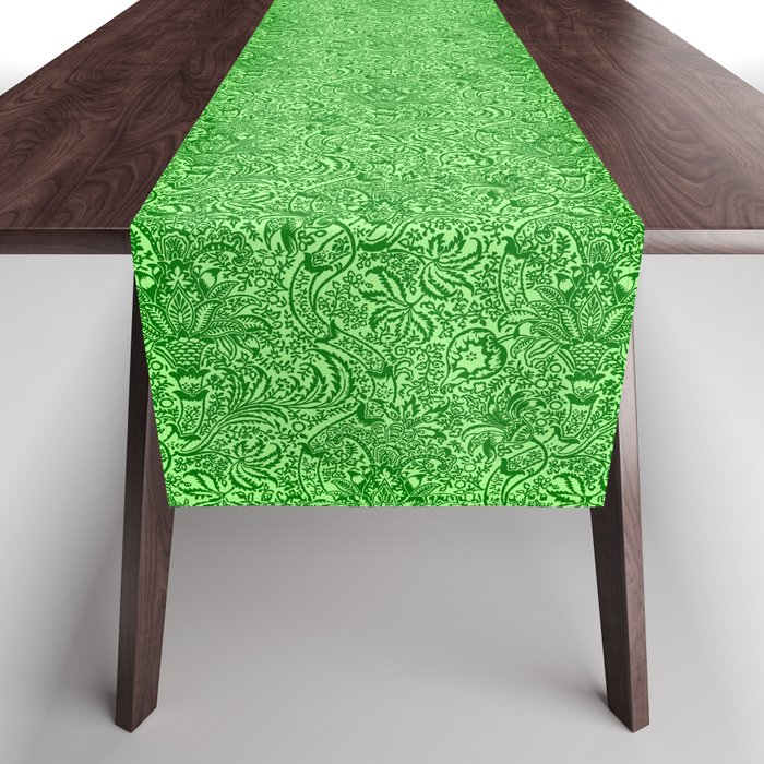 William Morris Indian, Lime and Kiwi Green  Table Runner