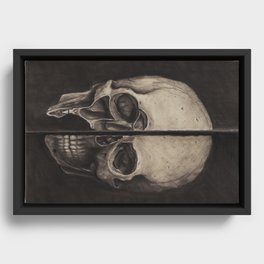 STUDY OF HUMAN SKULL (INSPIRED BY LEONARDO DA VINCI) Framed Canvas
