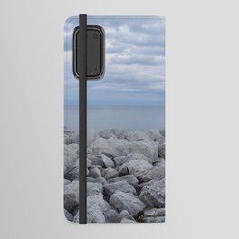 Rocks on Lake Michigan shore. Android Wallet Case