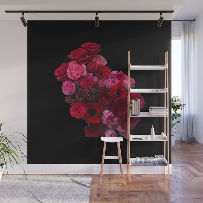 Les Fleurs Noir Wall Mural