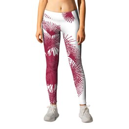Abstract background of a dandelion design. The wind blows the seeds of a dandelion. Vintage illustration Leggings