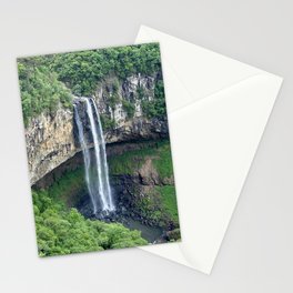 Brazil Photography - Beautiful Waterfall In The Middle Of The Jungle Stationery Card