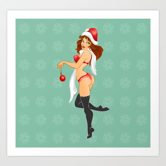 Xmas Girl Art Print