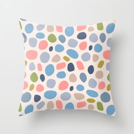 PEBBLED - LIGHT Abstract Dots Throw Pillow
