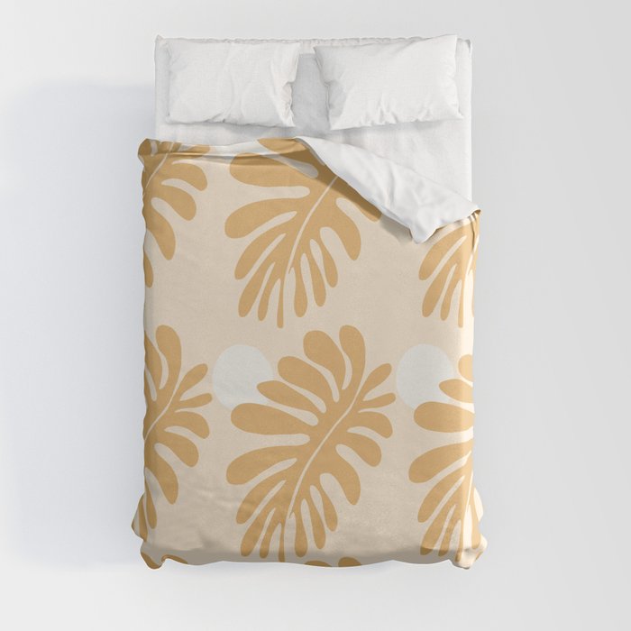 Abstraction_MATISSE_LEAVE_SUN_PLANT_BLOSSOM_POP_ART_0423A Duvet Cover