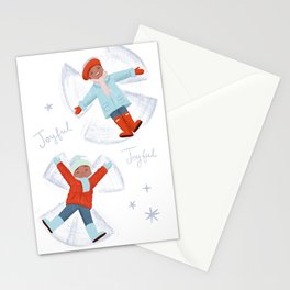 Snow Angels Stationery Card