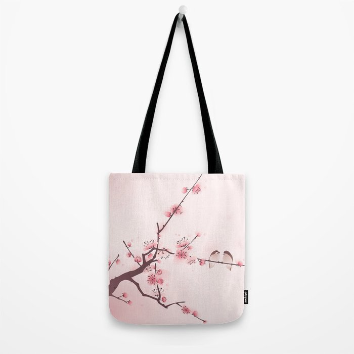 Oriental cherry blossom in spring 005 Tote Bag by Ori Artiste