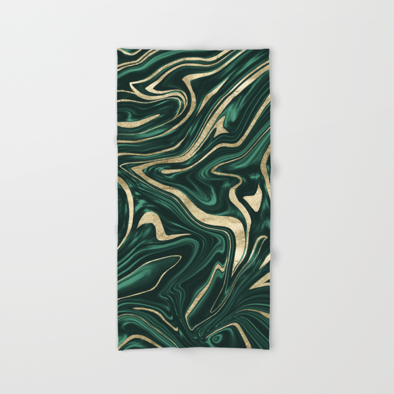 Emerald Green Black Gold Marble 1 Decor Art Society6 Hand