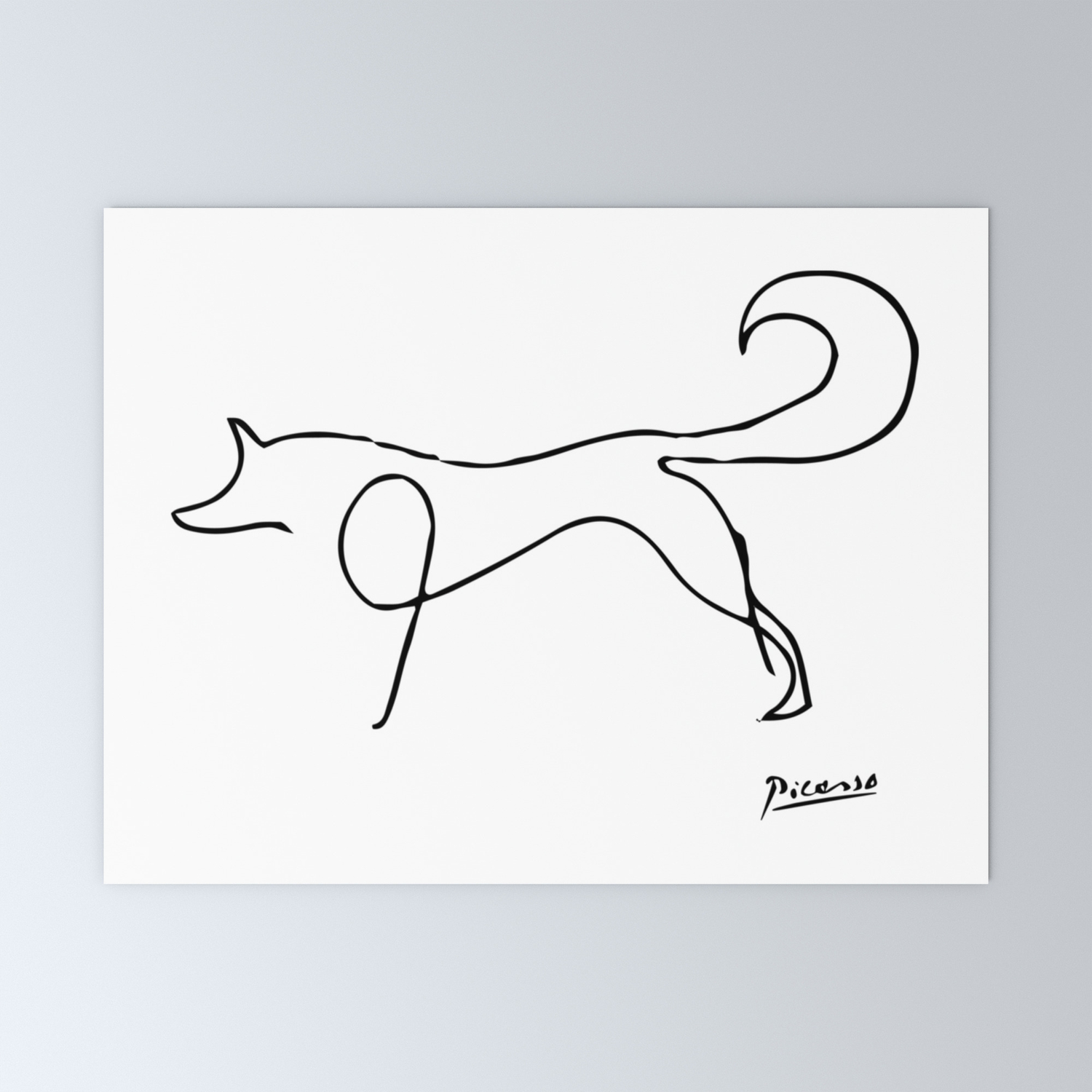Picasso - The Fox, Animals Sketch, Artwork For Prints, Posters, Bags,  Tshirts, Men, Women, Kids Mini Art Print by Art-O-Rama Shop | Society6