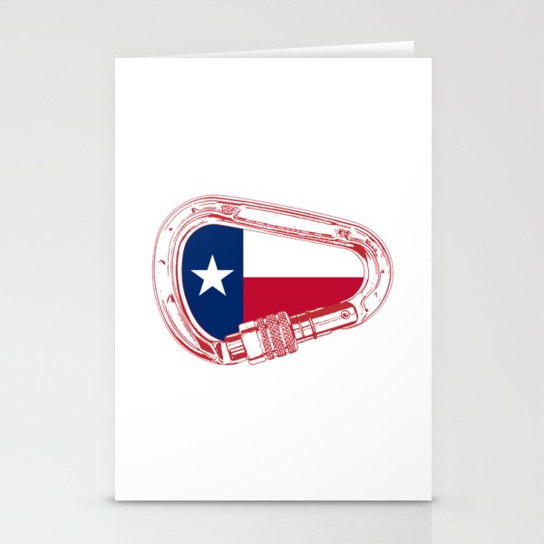 Texas Flag Climbing Carabiner Stationery Cards