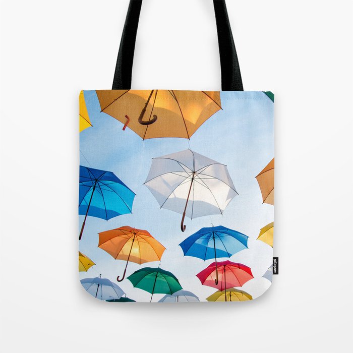 umbrellas flying Tote Bag