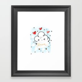 Cute cloud illustration - Dream Framed Art Print