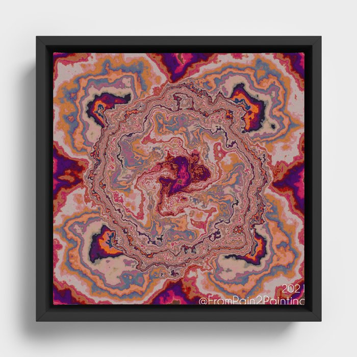 Bohemian Flower Framed Canvas