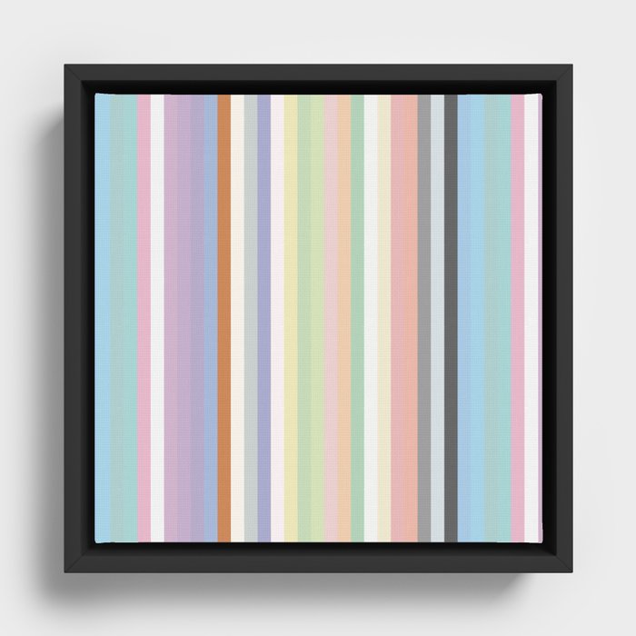 Pastel Colors Framed Canvas