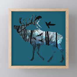 Forest Spirit - Blues Framed Mini Art Print