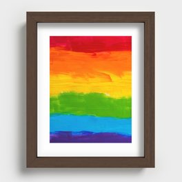 Psychedelic Rainbow Recessed Framed Print