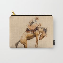 Bucking Bronco by Edward Borein Carry-All Pouch | Bronco, Painting, Etching, Bucking, Vaquero, Cowboys 