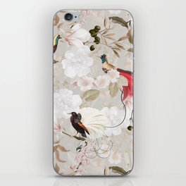 Exotic Birds And Flower Botanical Blush Jungle Garden iPhone Skin