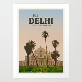 Visit Delhi  Art Print