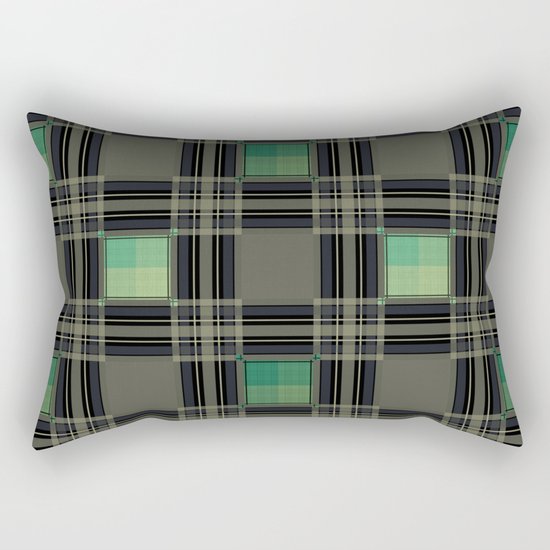 Green black nice cage . Rectangular Pillow