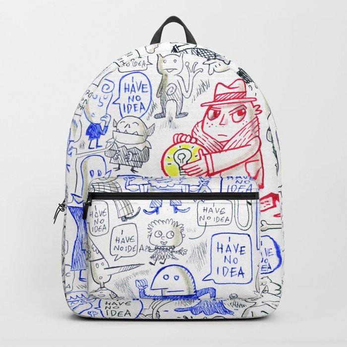 drawing on backpack