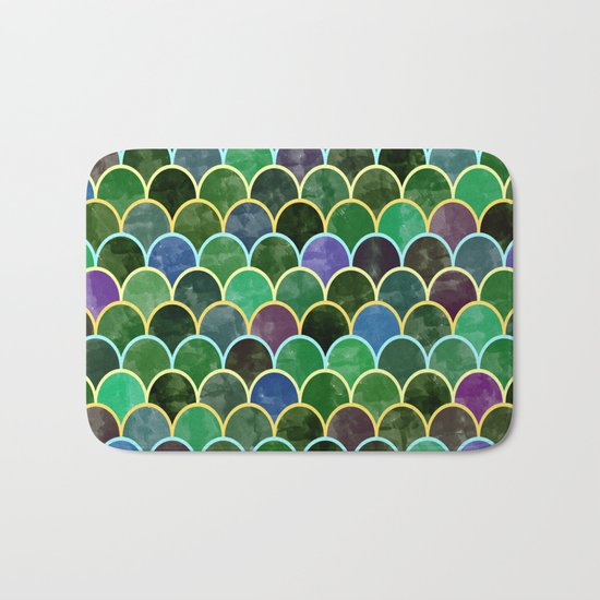 Watercolor Lovely Pattern VVII Bath Mat
