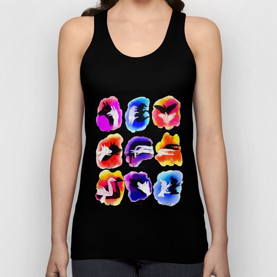 Watercolor Shadow Puppets Unisex Tank Top