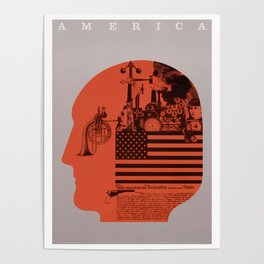 America USA Vintage Poster Poster