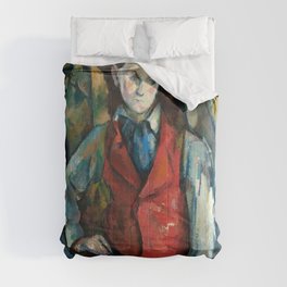 Boy in a Red Waistcoat, 1888-1890 by Paul Cezanne Comforter