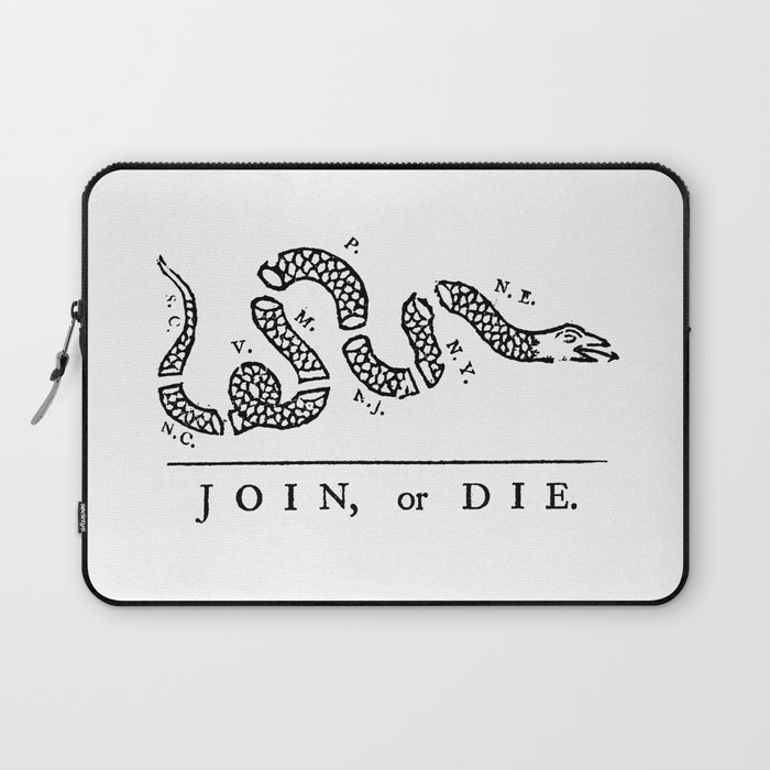 JOIN OR DIE black Laptop Sleeve