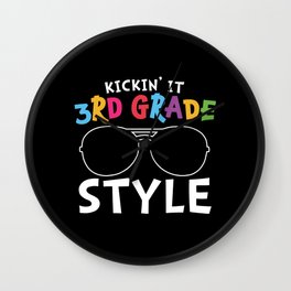 Kickin' It 3rd Grade Style Wall Clock