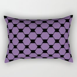 Violet hexagon geometric retro pattern Rectangular Pillow