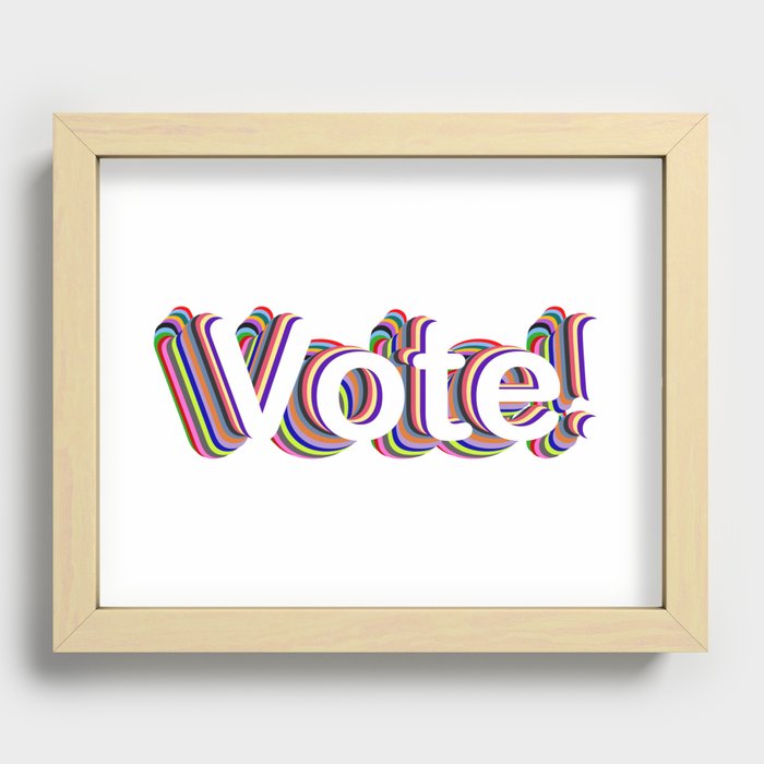 Vote! Recessed Framed Print