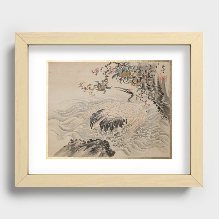Flowers and Birds 1 Recessed Framed Print