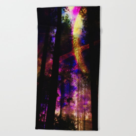 close your eyes and dream with me Beach Towel