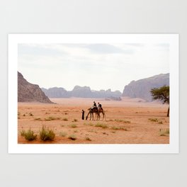Camels in Wadi Rum | Photo print | Fine art travel photography | Photo taken in Jordan Art Print