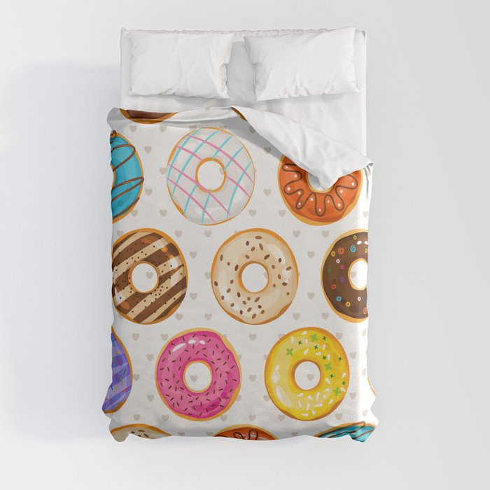 Donuts Pattern Duvet Cover