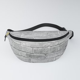 gray distressed painted brick wall ambient decor rustic brick effect Fanny Pack