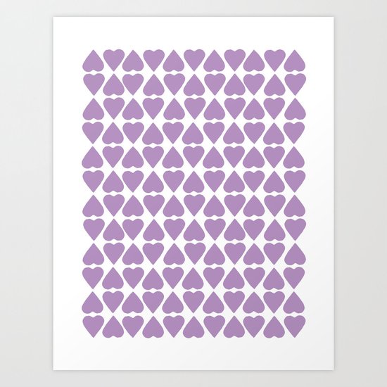 Diamond Hearts Repeat O Art Print