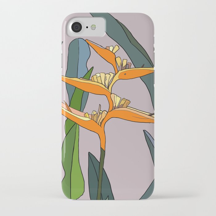 Bird of Paradise Flower - Nature's Lines iPhone Case