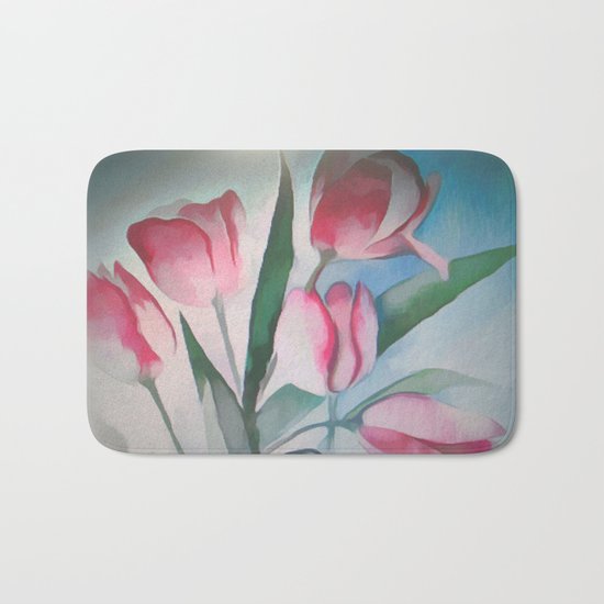 Spring Tulips Bath Mat