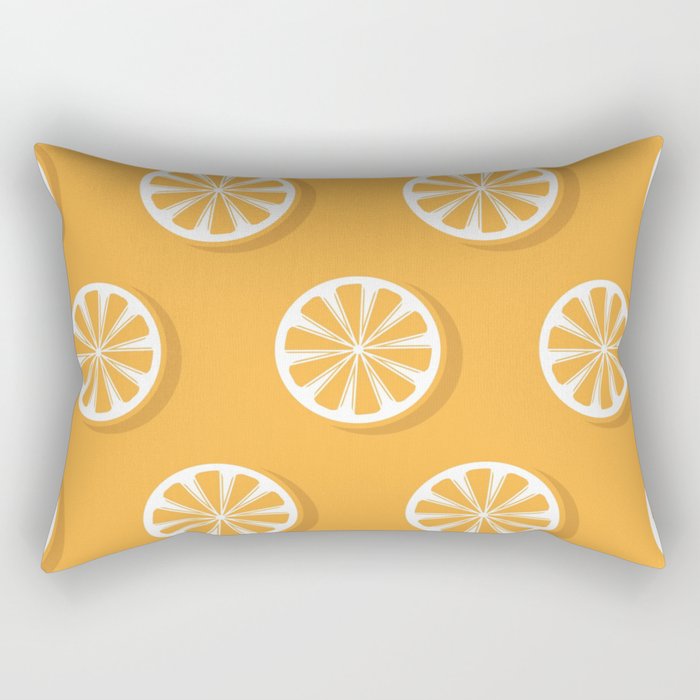 Orange Slices Pattern Background For Restaurant Kitchen Rectangular Pillow