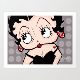Betty Boop by Art In The Garage  Art Print | Bettyboopsociety6, Bettyboop, Betty, Veronica, Graphicart, Felix, Cartoon, Bettyfanart, Bettygirl, Boop 