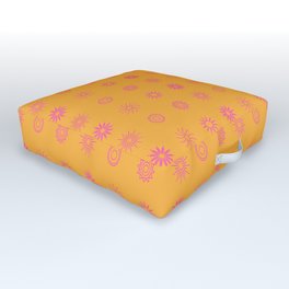 Hello Sun Pattern (Orange) Outdoor Floor Cushion