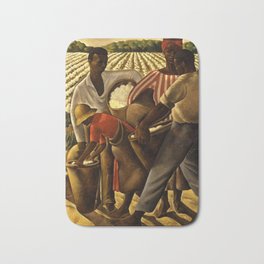 African American Masterpiece 'Oh Freedom! Hear my Voice' WPA landscape painting by Earle Richardson Bath Mat | Painting, Curated, Blackart, Africanamerican, Blackamerica, Blackpower, Plantation, Southcarolina, Africanartists, Blackisbeautiful 