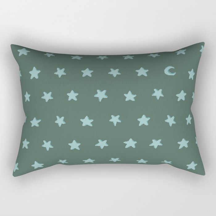 Pixel Stars (Seafoam ver.) Rectangular Pillow