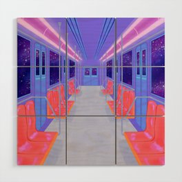 Subway in Space! Wood Wall Art
