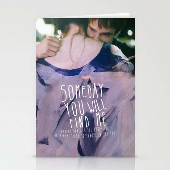 Champagne Supernova Stationery Cards