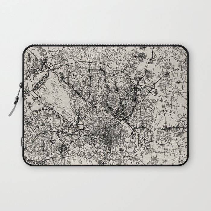  Raleigh, North Carolina City Map Drawing Laptop Sleeve