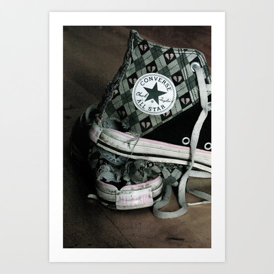 Worn Out Chucks Art Print